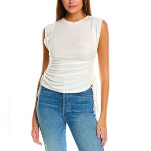 Grey State NWT Sz 0/XS Halli Sleeveless Top in Spa White